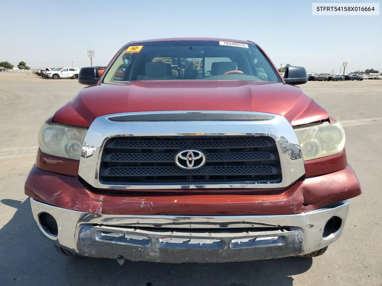 2008 Toyota Tundra Double Cab VIN: 5TFRT54158X016664 Lot: 70540974