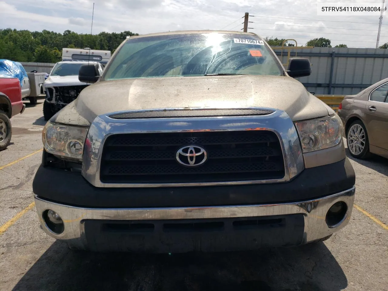 2008 Toyota Tundra Double Cab VIN: 5TFRV54118X048084 Lot: 70710674