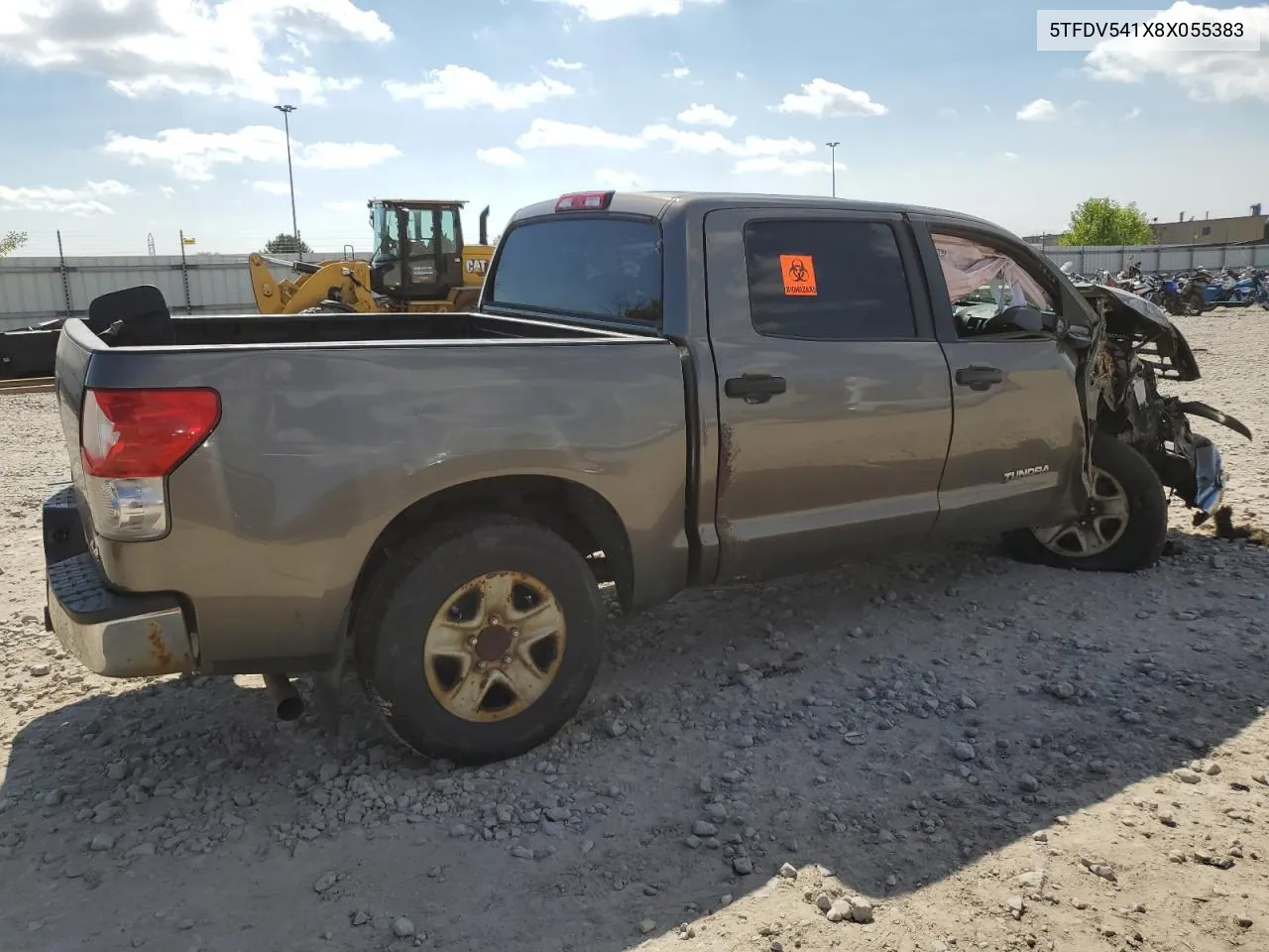 2008 Toyota Tundra Crewmax VIN: 5TFDV541X8X055383 Lot: 70789784