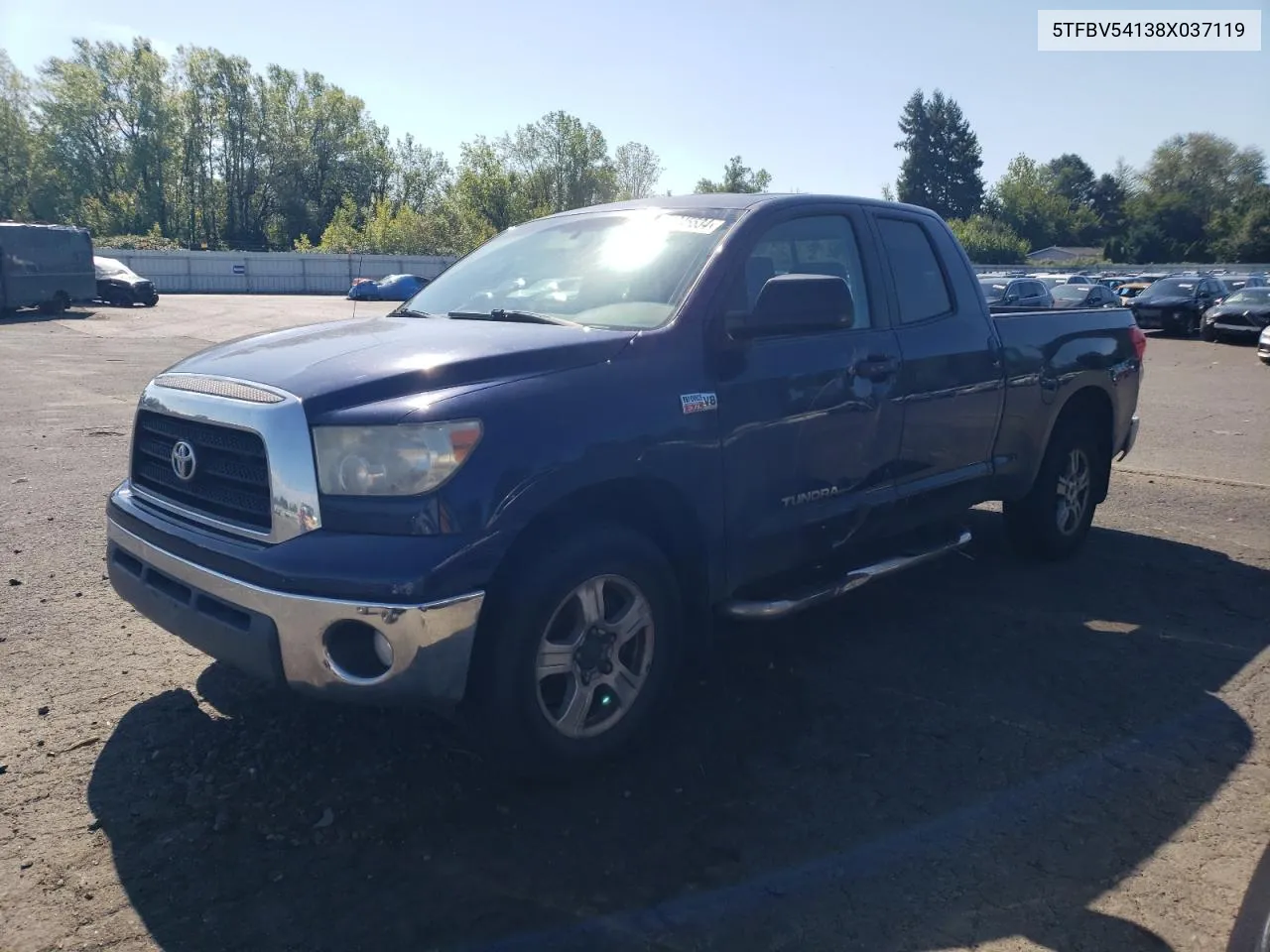 2008 Toyota Tundra Double Cab VIN: 5TFBV54138X037119 Lot: 71245534