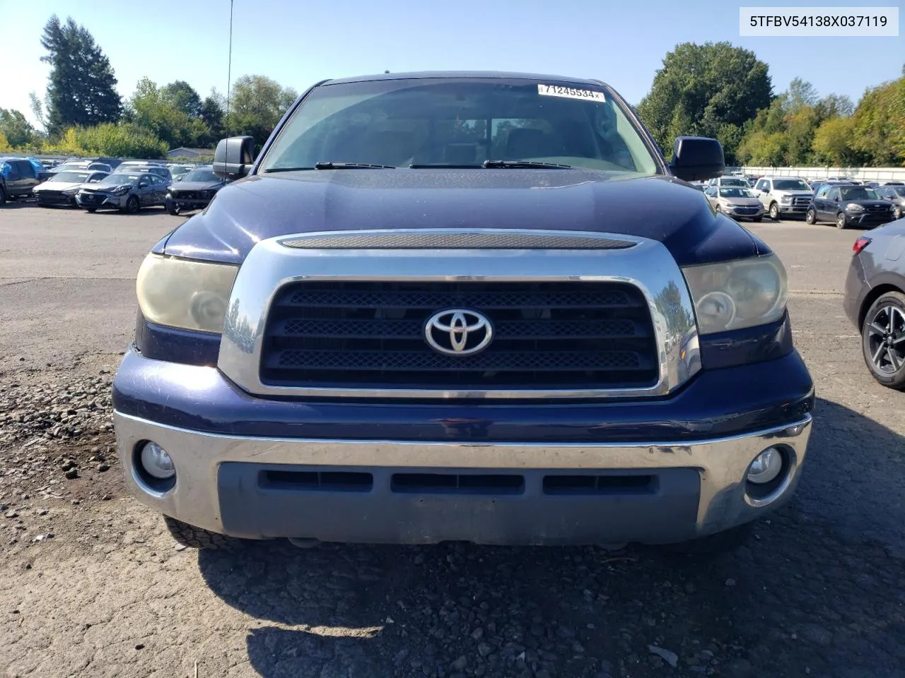 2008 Toyota Tundra Double Cab VIN: 5TFBV54138X037119 Lot: 71245534