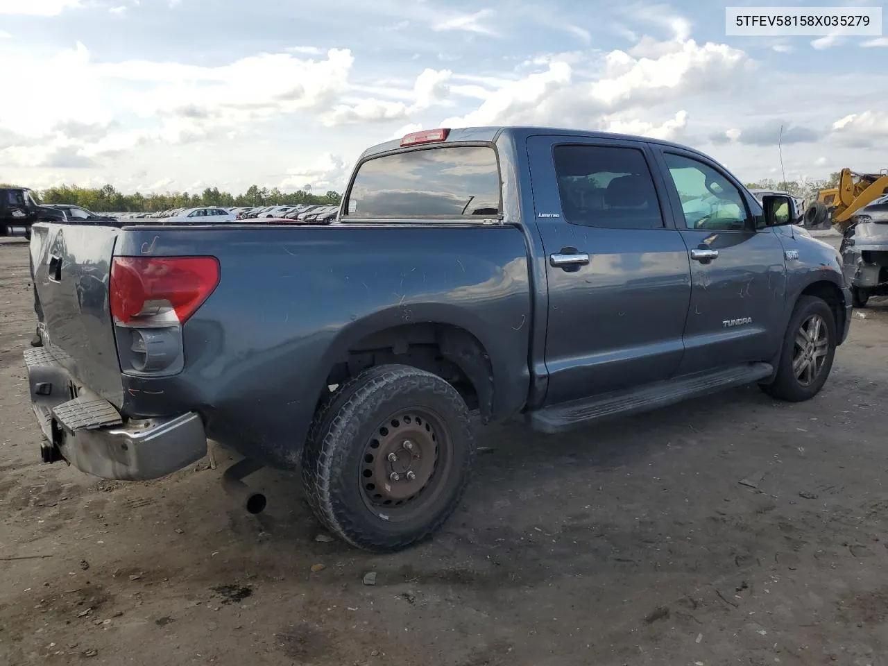 2008 Toyota Tundra Crewmax Limited VIN: 5TFEV58158X035279 Lot: 71286034