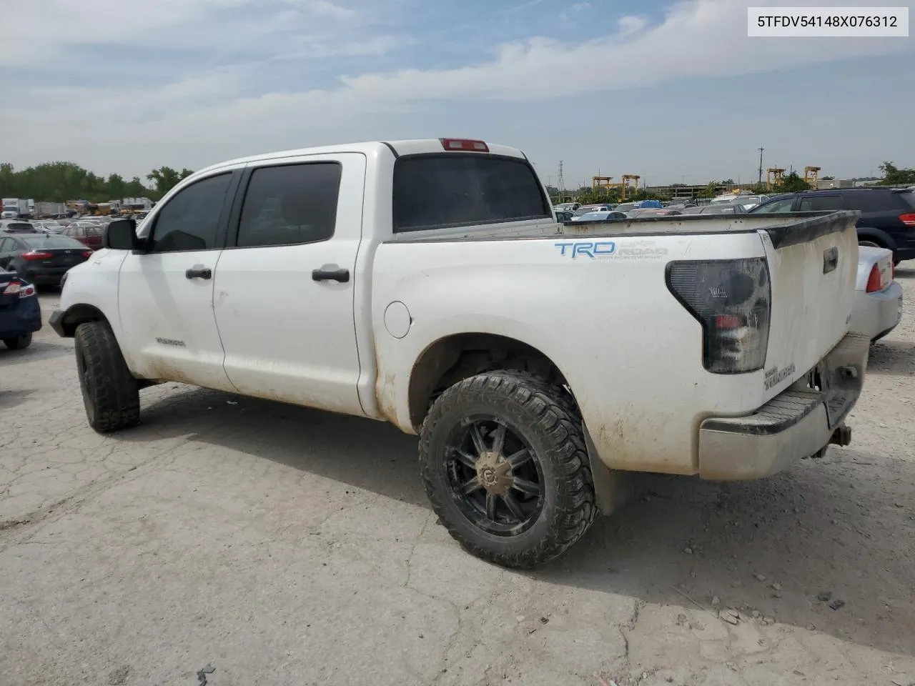 2008 Toyota Tundra Crewmax VIN: 5TFDV54148X076312 Lot: 71369734