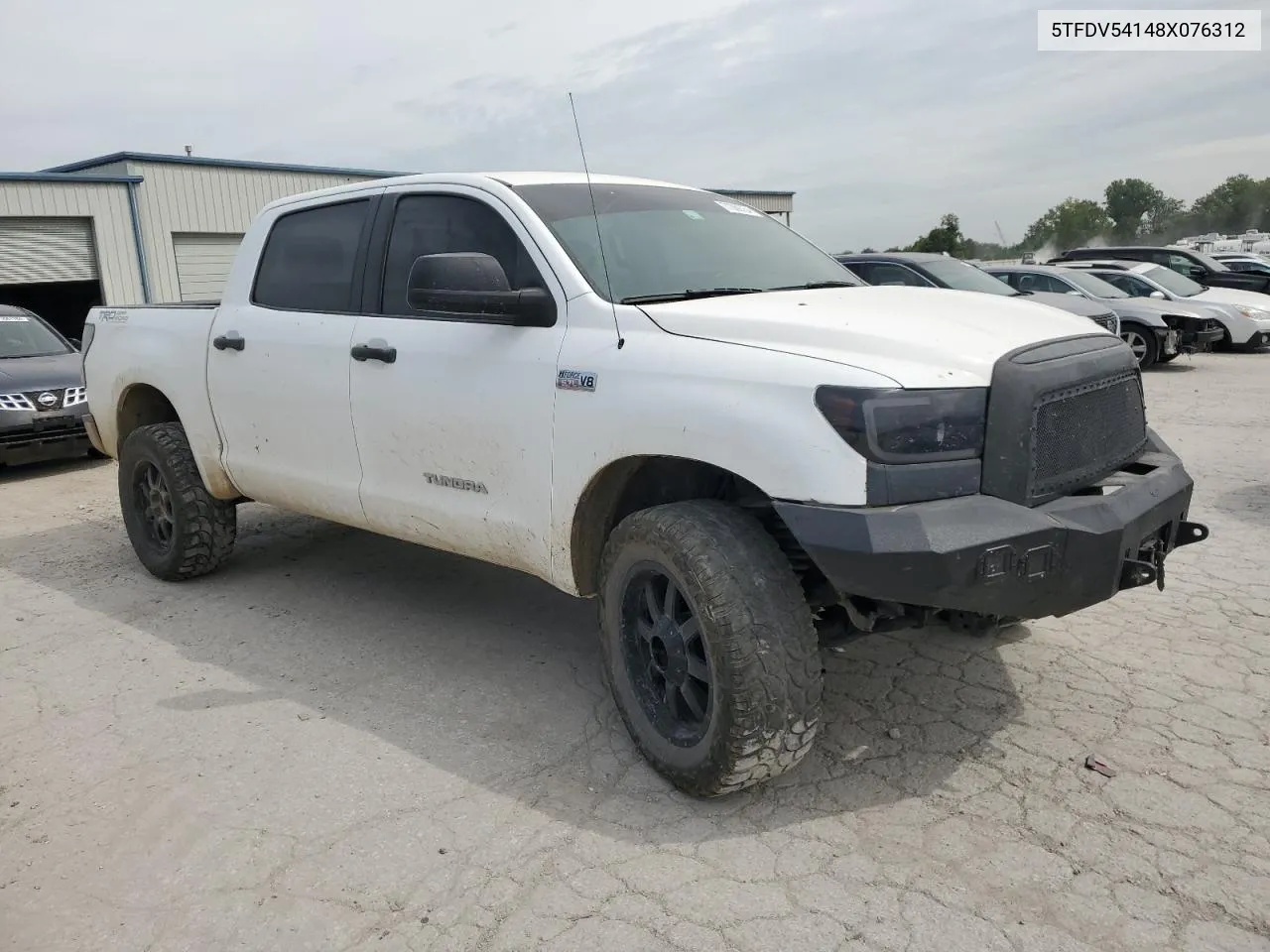 2008 Toyota Tundra Crewmax VIN: 5TFDV54148X076312 Lot: 71369734