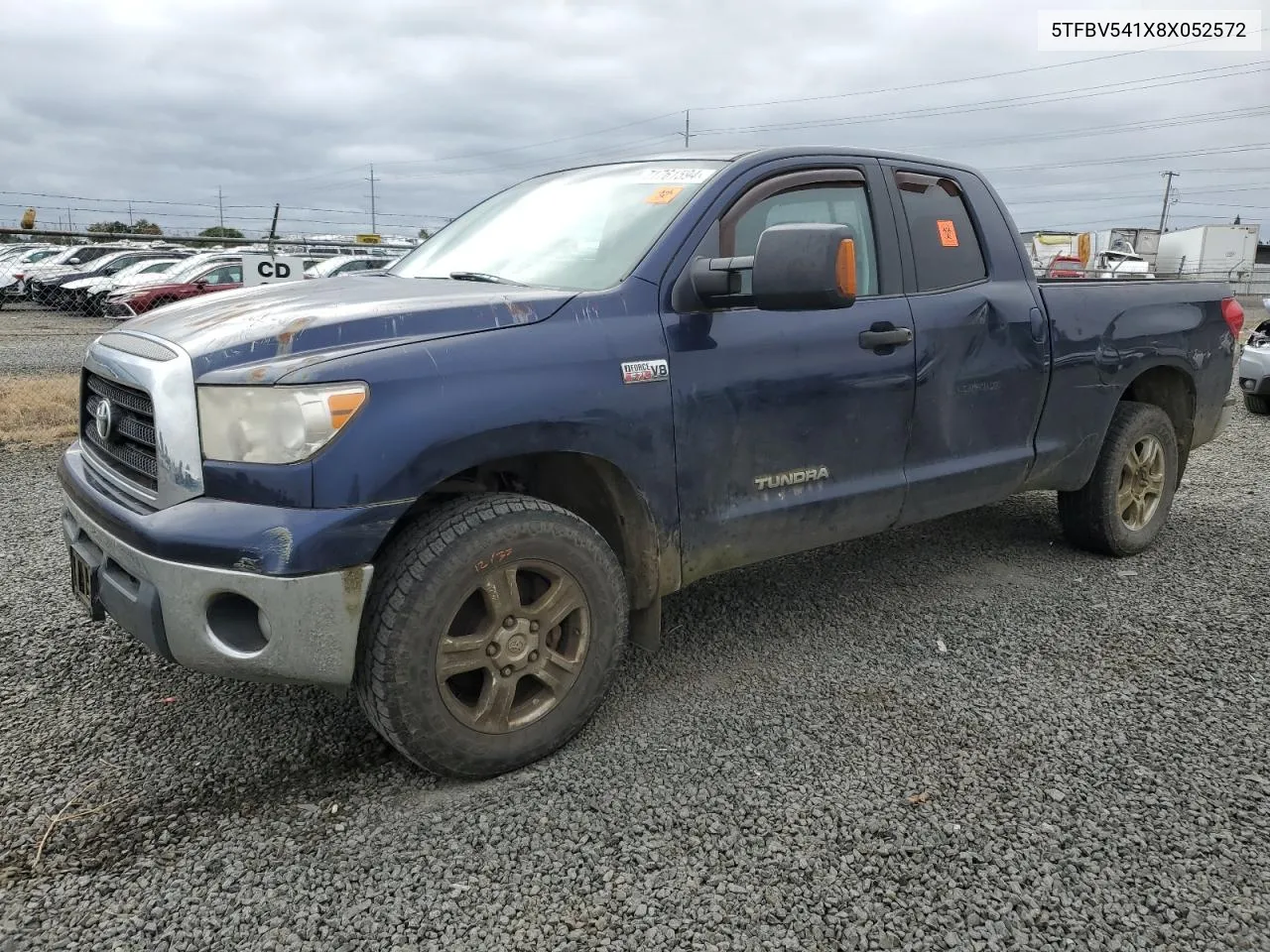 2008 Toyota Tundra Double Cab VIN: 5TFBV541X8X052572 Lot: 71761594