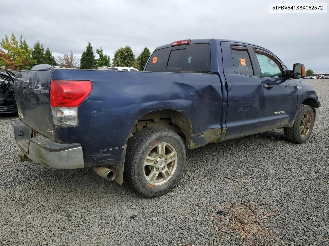 2008 Toyota Tundra Double Cab VIN: 5TFBV541X8X052572 Lot: 71761594