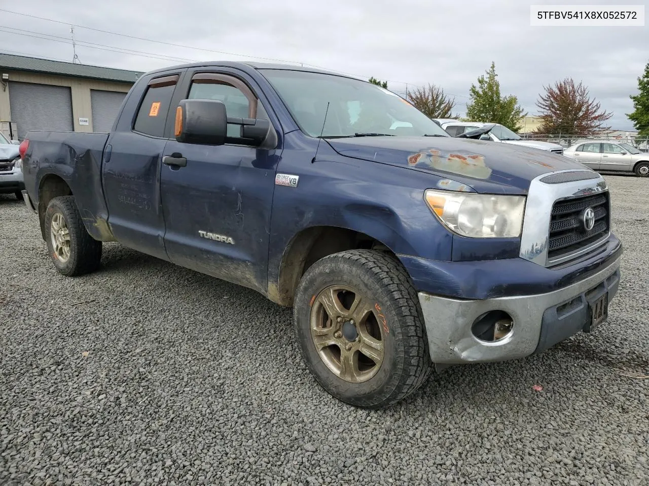 2008 Toyota Tundra Double Cab VIN: 5TFBV541X8X052572 Lot: 71761594