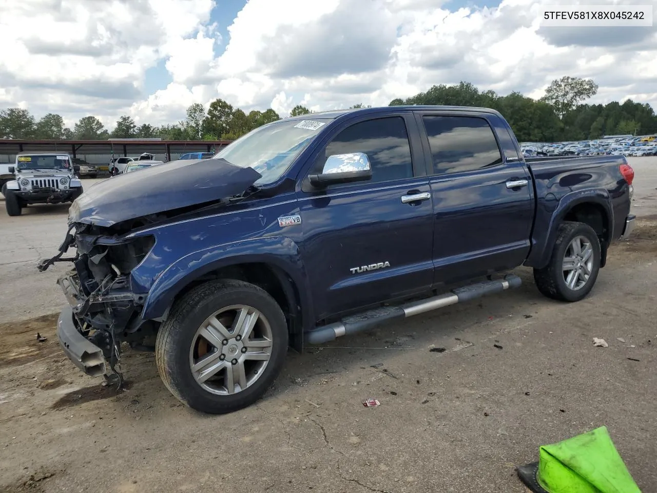 2008 Toyota Tundra Crewmax Limited VIN: 5TFEV581X8X045242 Lot: 71800974