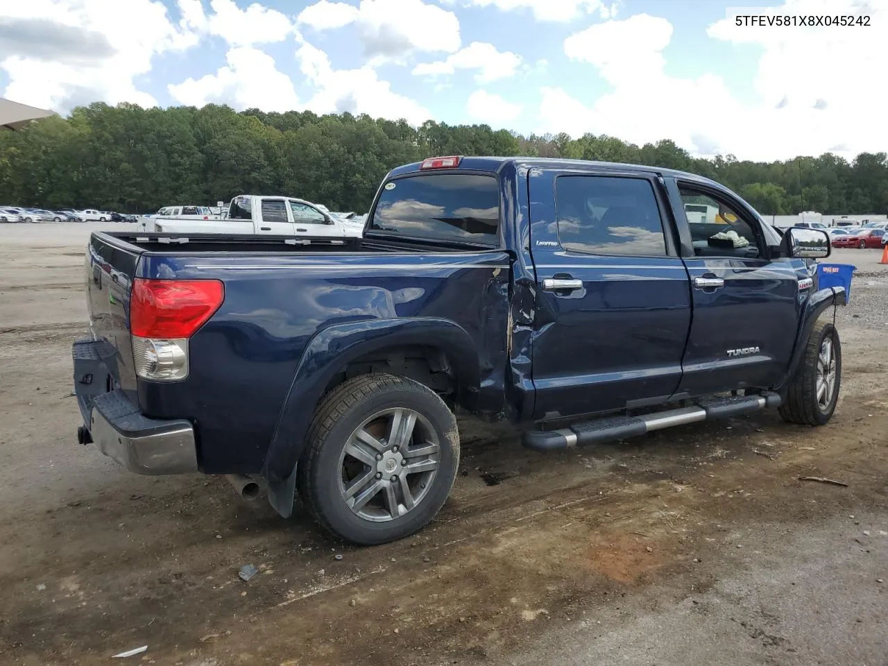 2008 Toyota Tundra Crewmax Limited VIN: 5TFEV581X8X045242 Lot: 71800974