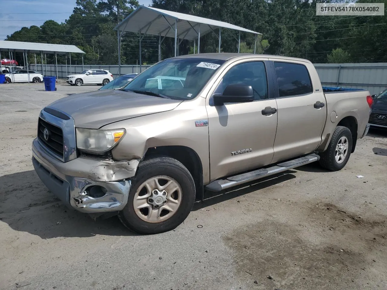 2008 Toyota Tundra Crewmax VIN: 5TFEV54178X054082 Lot: 71948724