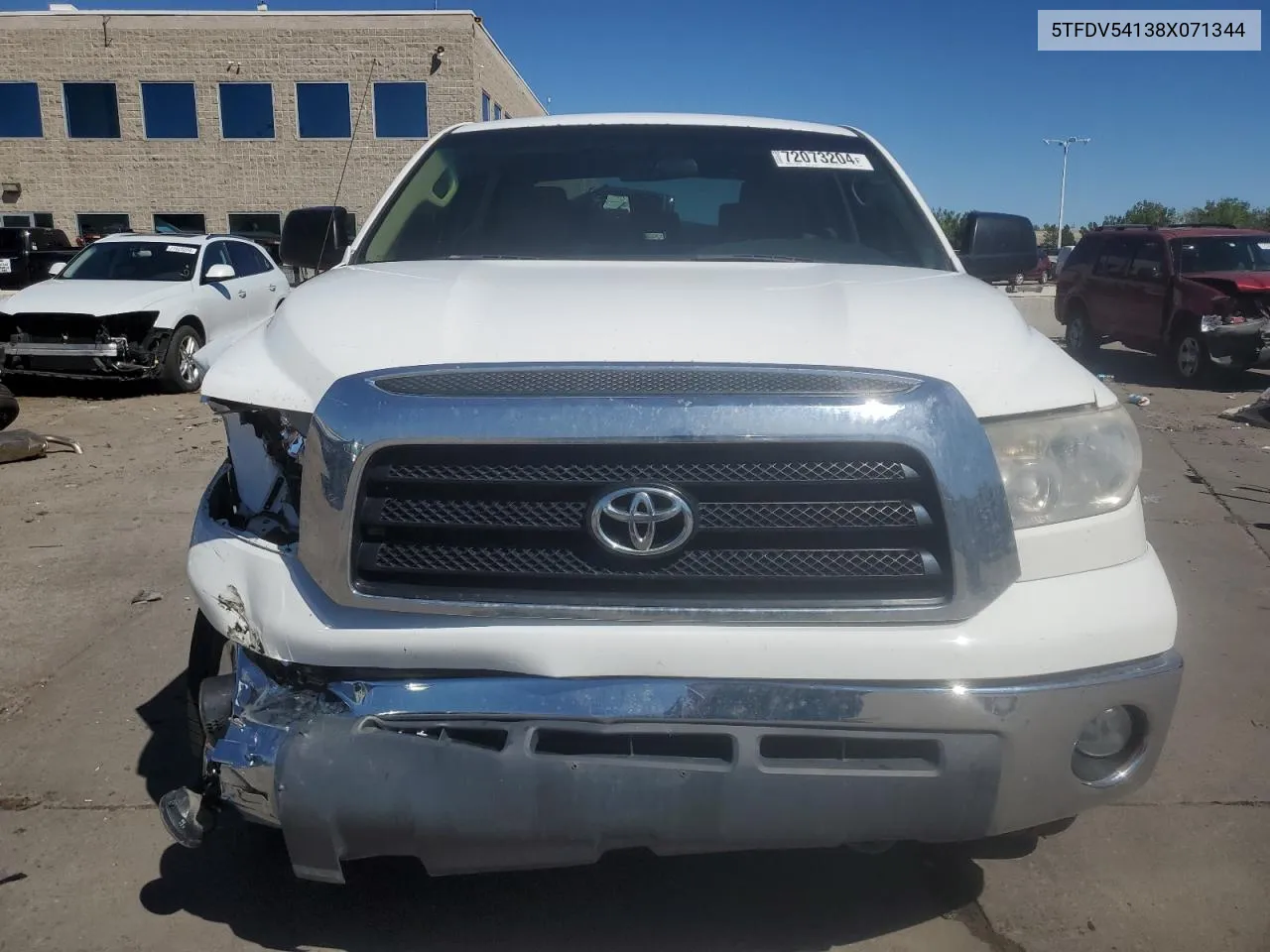 2008 Toyota Tundra Crewmax VIN: 5TFDV54138X071344 Lot: 72073204