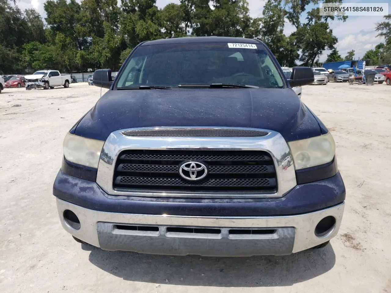 2008 Toyota Tundra Double Cab VIN: 5TBRV54158S481826 Lot: 72125414