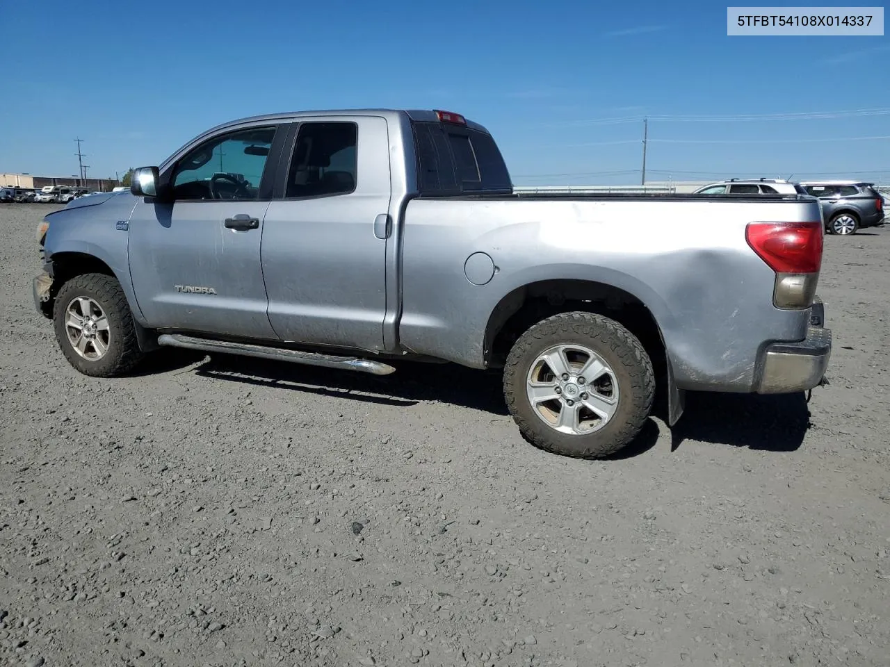 2008 Toyota Tundra Double Cab VIN: 5TFBT54108X014337 Lot: 72510694