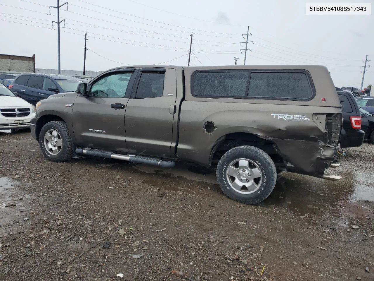 2008 Toyota Tundra Double Cab VIN: 5TBBV54108S517343 Lot: 72556404