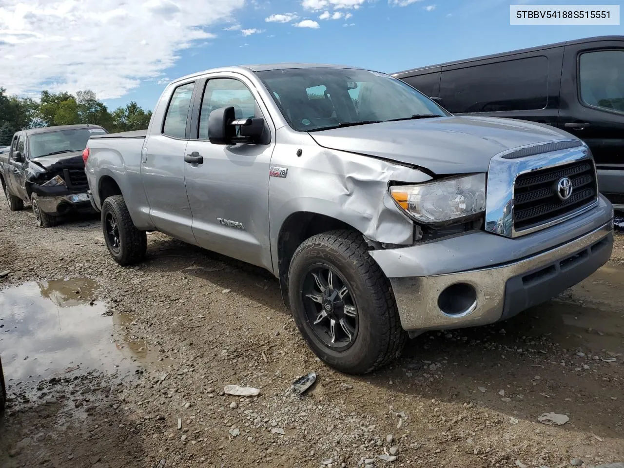 2008 Toyota Tundra Double Cab VIN: 5TBBV54188S515551 Lot: 72908954