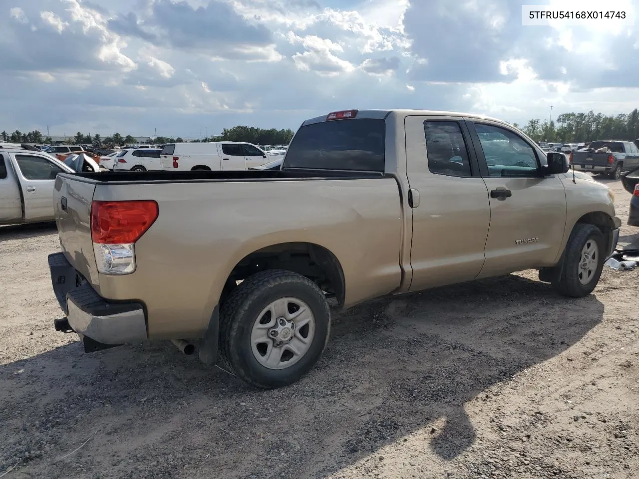 2008 Toyota Tundra Double Cab VIN: 5TFRU54168X014743 Lot: 72937774