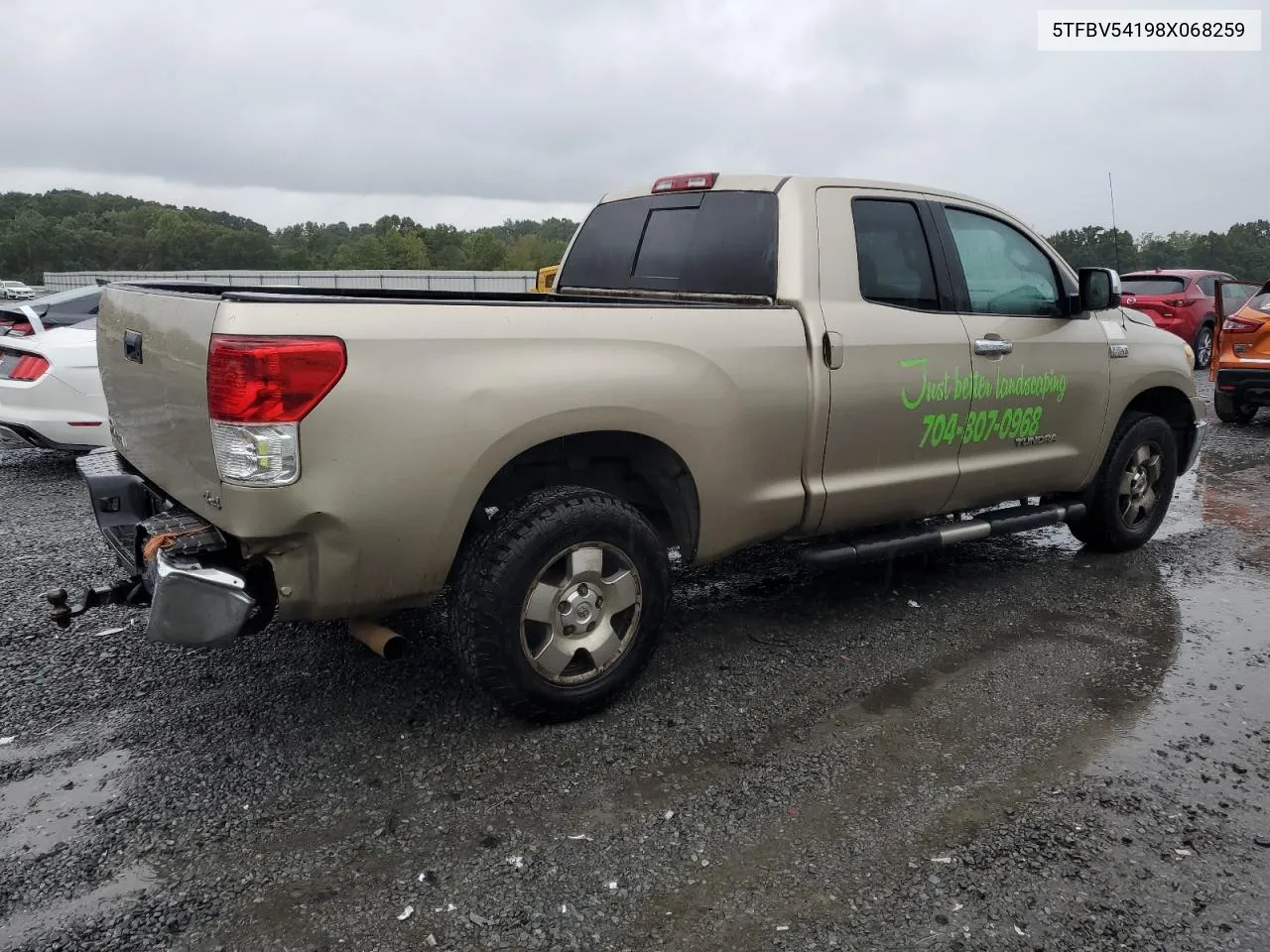 2008 Toyota Tundra Double Cab VIN: 5TFBV54198X068259 Lot: 73157574