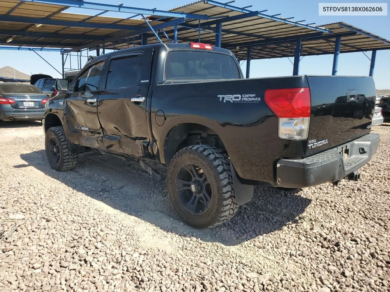 2008 Toyota Tundra Crewmax Limited VIN: 5TFDV58138X062606 Lot: 74028164