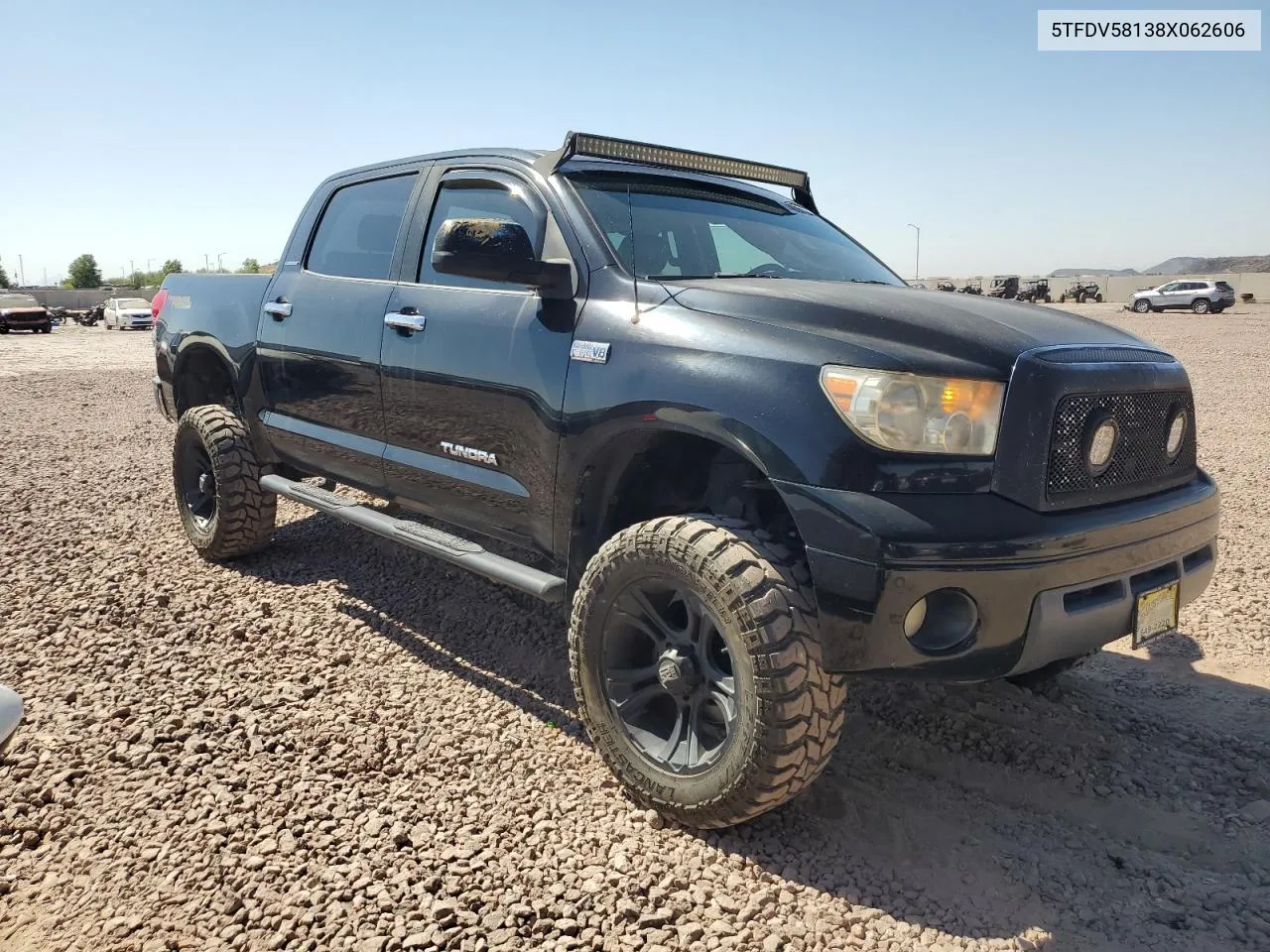 5TFDV58138X062606 2008 Toyota Tundra Crewmax Limited