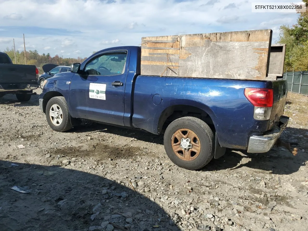 2008 Toyota Tundra VIN: 5TFKT521X8X002358 Lot: 74095464