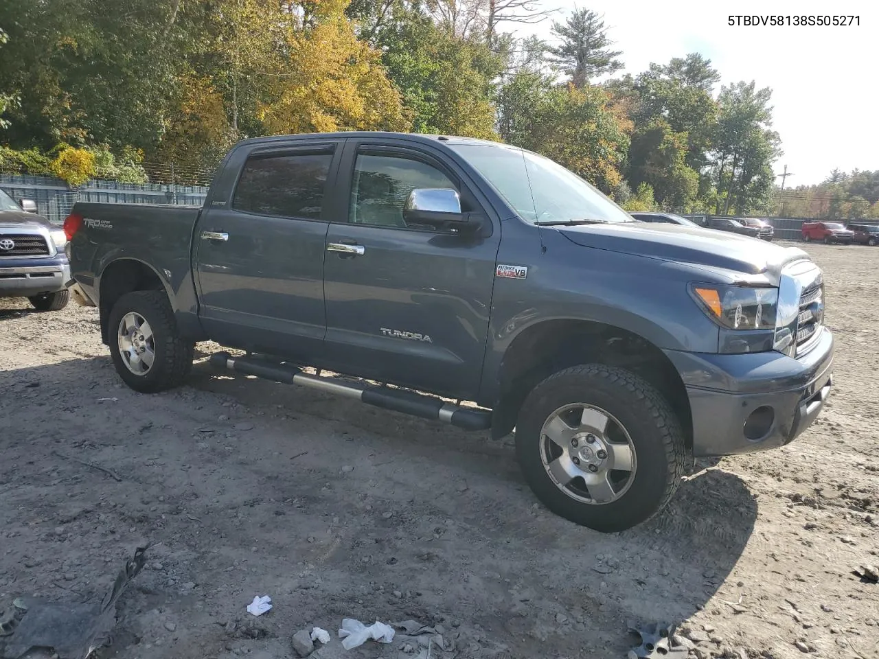 2008 Toyota Tundra Crewmax Limited VIN: 5TBDV58138S505271 Lot: 74323944