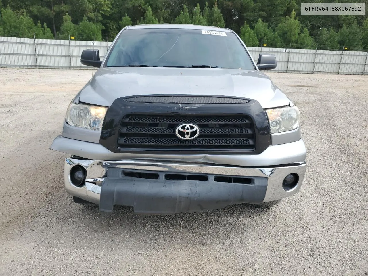 2008 Toyota Tundra Double Cab VIN: 5TFRV54188X067392 Lot: 74504324