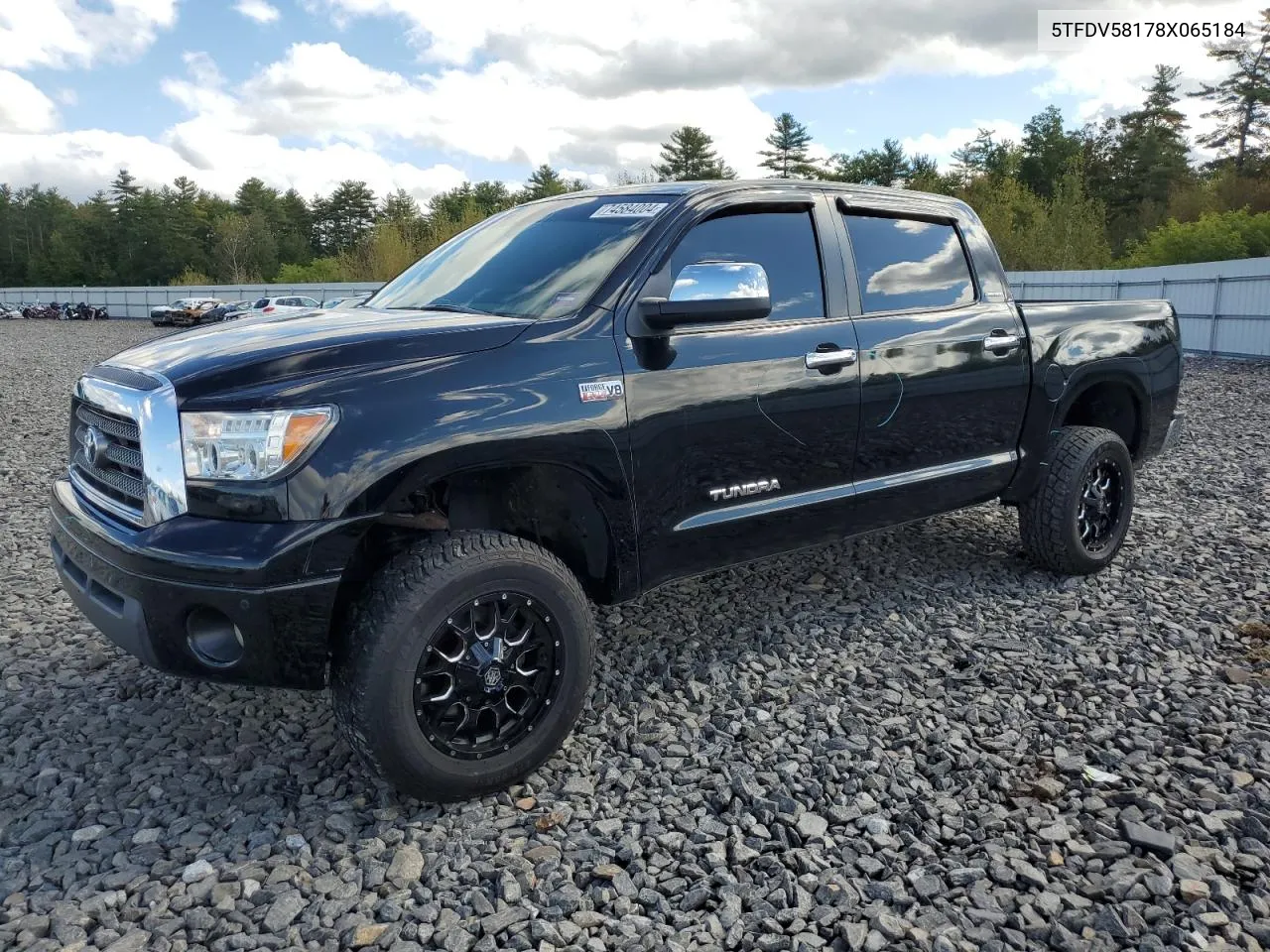 2008 Toyota Tundra Crewmax Limited VIN: 5TFDV58178X065184 Lot: 74584004