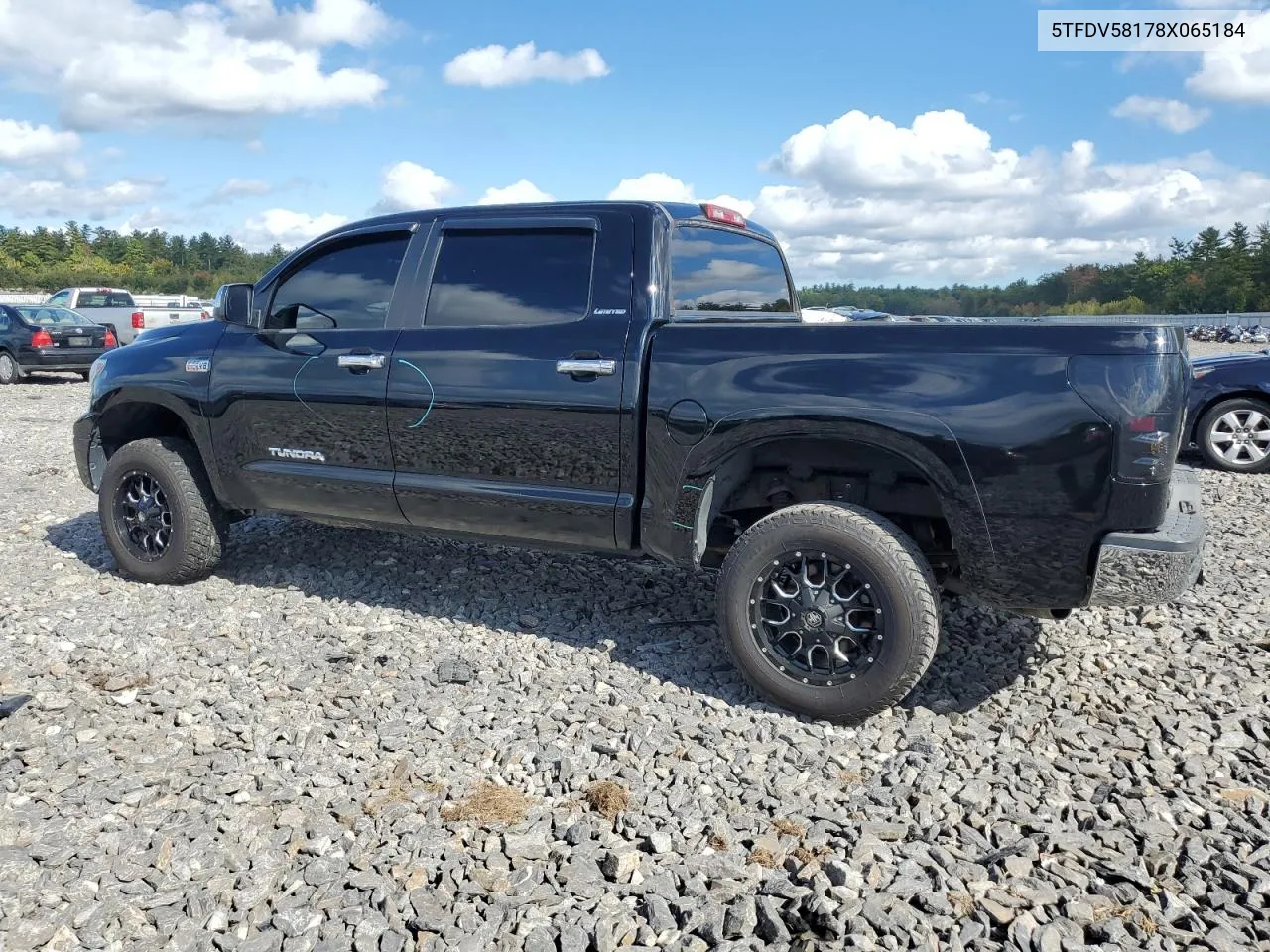 5TFDV58178X065184 2008 Toyota Tundra Crewmax Limited