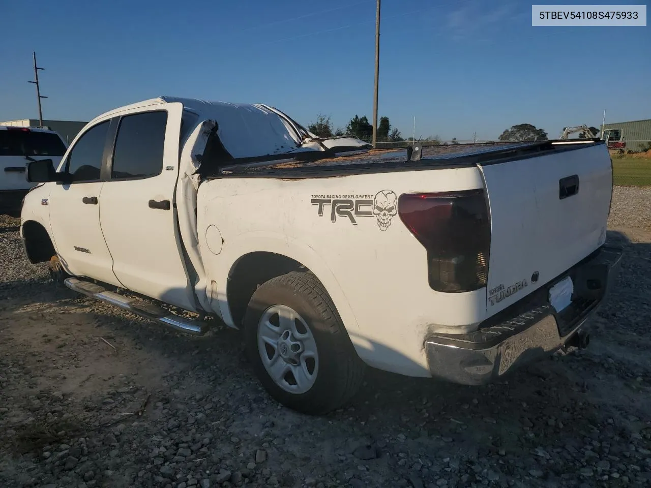 2008 Toyota Tundra Crewmax VIN: 5TBEV54108S475933 Lot: 74666404