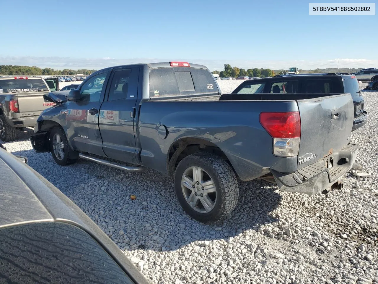 2008 Toyota Tundra Double Cab VIN: 5TBBV54188S502802 Lot: 74681794