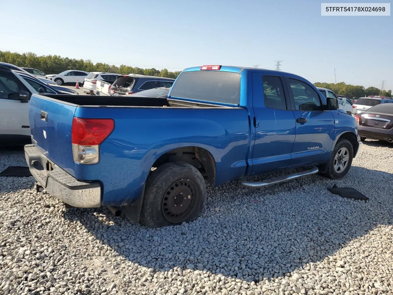 2008 Toyota Tundra Double Cab VIN: 5TFRT54178X024698 Lot: 74734244