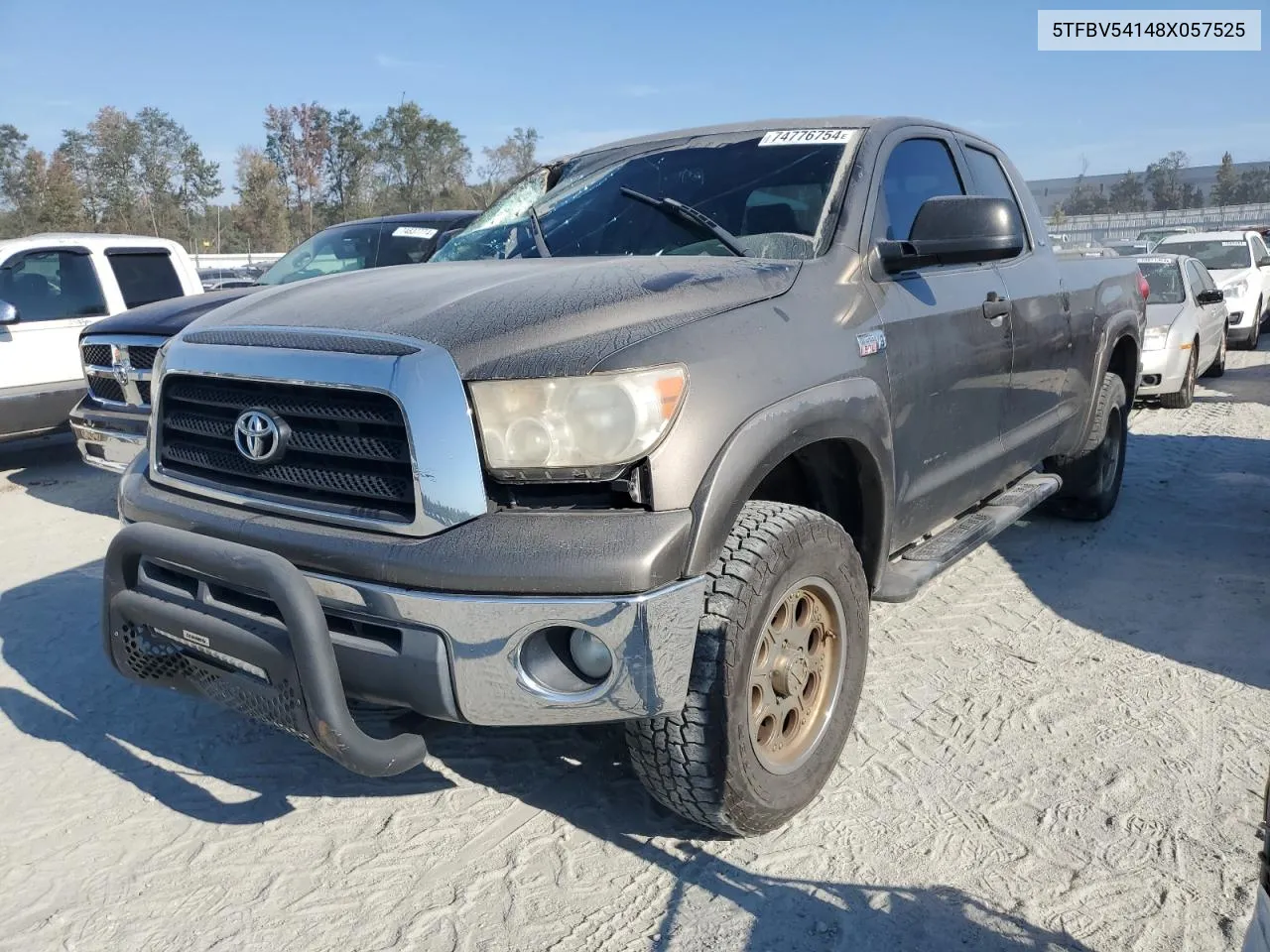 2008 Toyota Tundra Double Cab VIN: 5TFBV54148X057525 Lot: 74776754