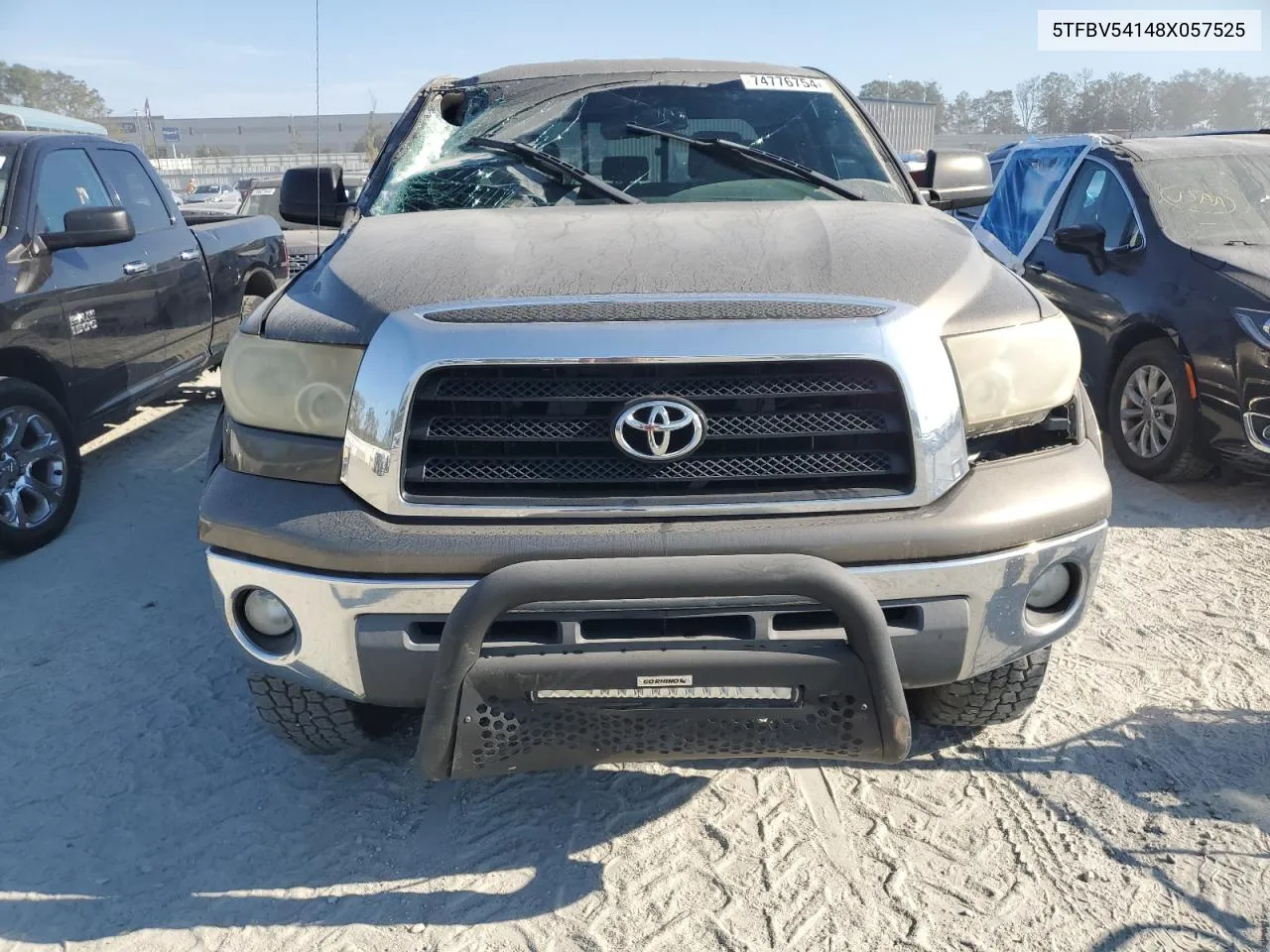 2008 Toyota Tundra Double Cab VIN: 5TFBV54148X057525 Lot: 74776754