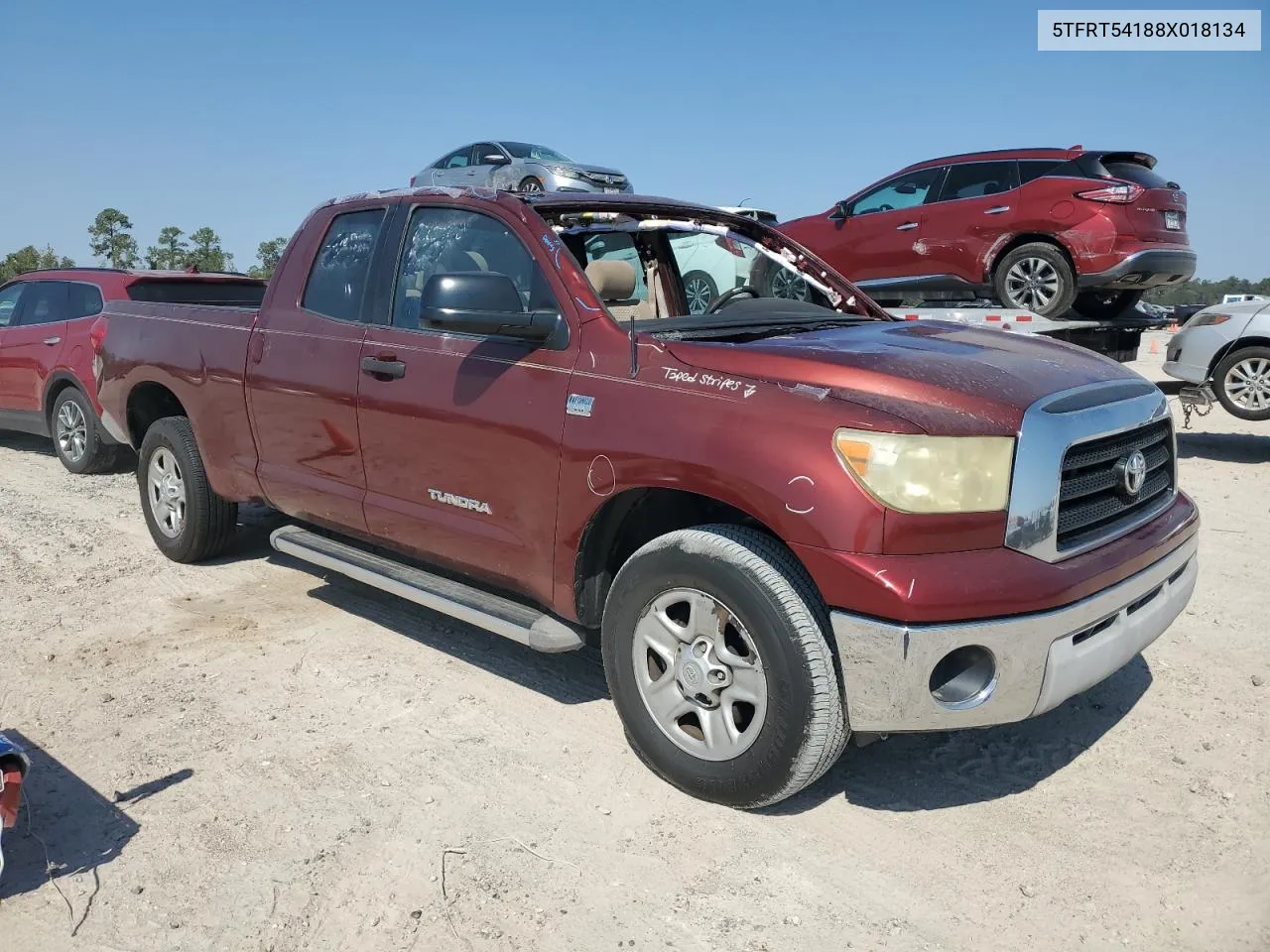 2008 Toyota Tundra Double Cab VIN: 5TFRT54188X018134 Lot: 74792134