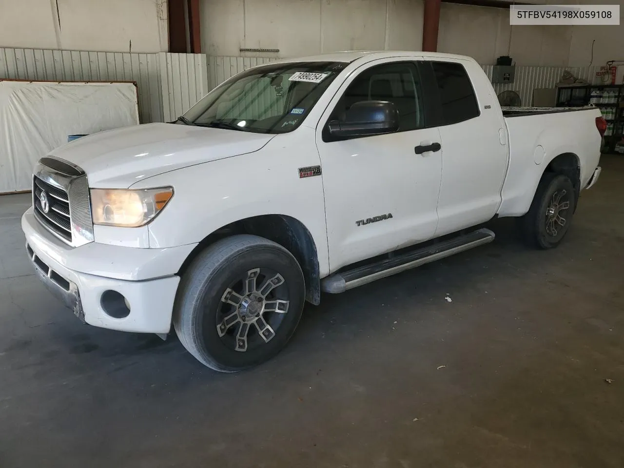 2008 Toyota Tundra Double Cab VIN: 5TFBV54198X059108 Lot: 74990254