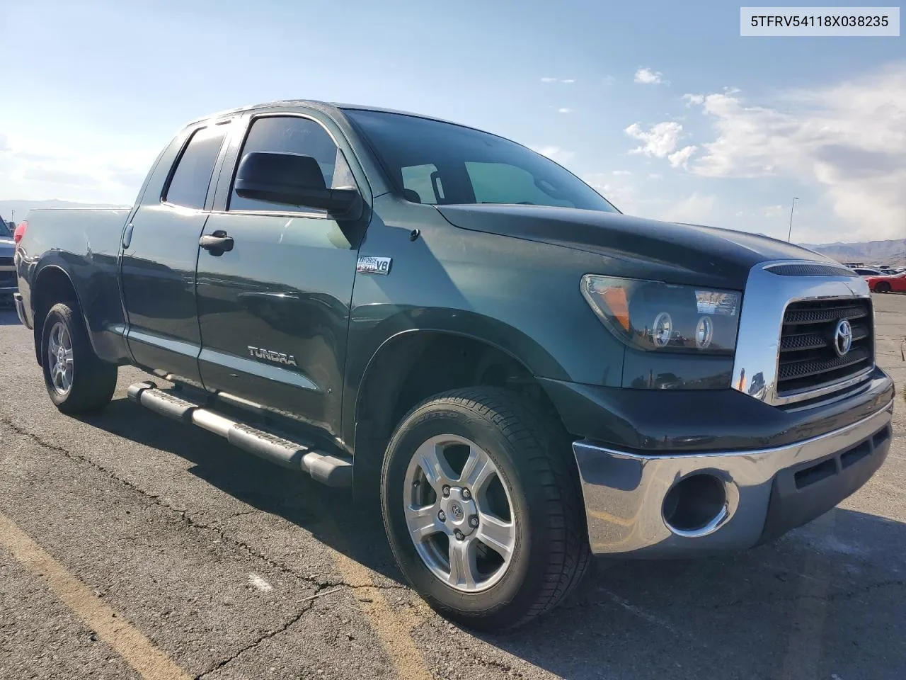 2008 Toyota Tundra Double Cab VIN: 5TFRV54118X038235 Lot: 75103954