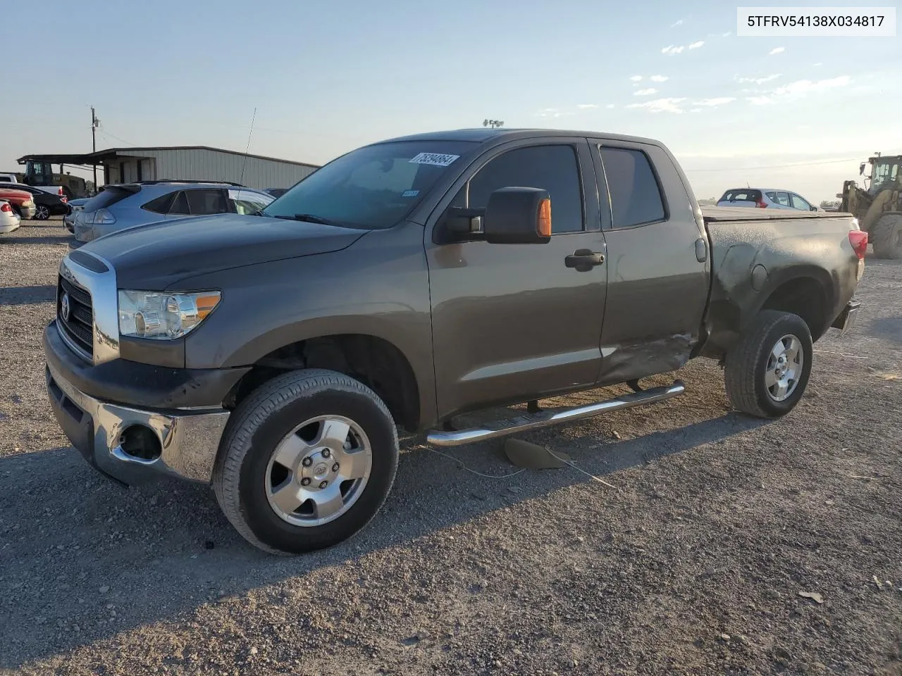 2008 Toyota Tundra Double Cab VIN: 5TFRV54138X034817 Lot: 75294864