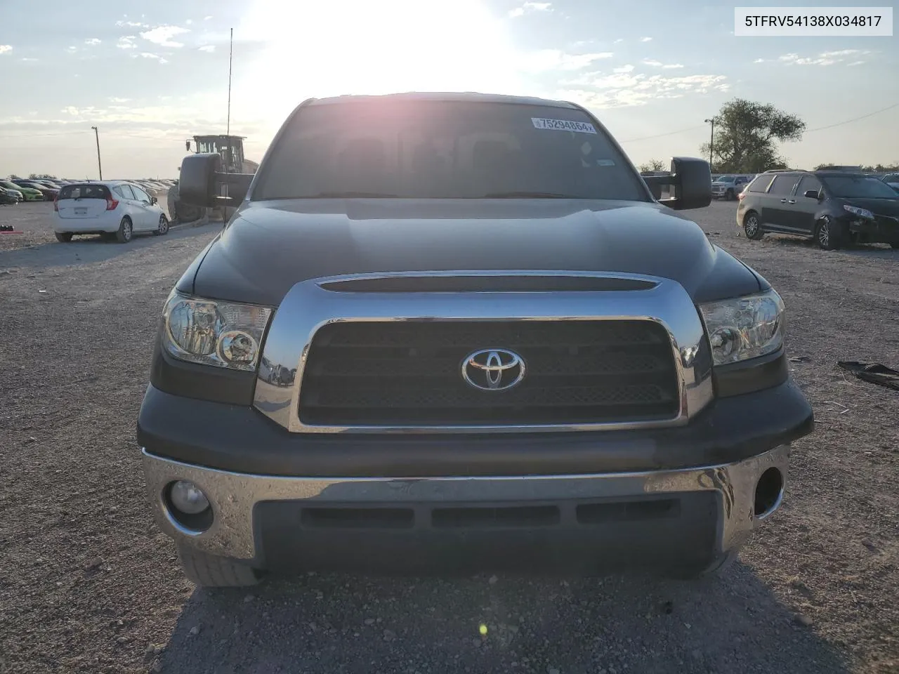 2008 Toyota Tundra Double Cab VIN: 5TFRV54138X034817 Lot: 75294864