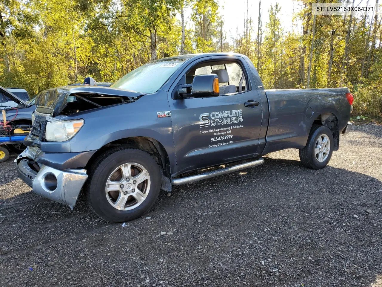 2008 Toyota Tundra VIN: 5TFLV52168X064371 Lot: 75322774