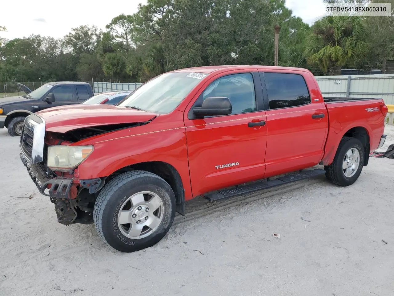 2008 Toyota Tundra Crewmax VIN: 5TFDV54188X060310 Lot: 75407974