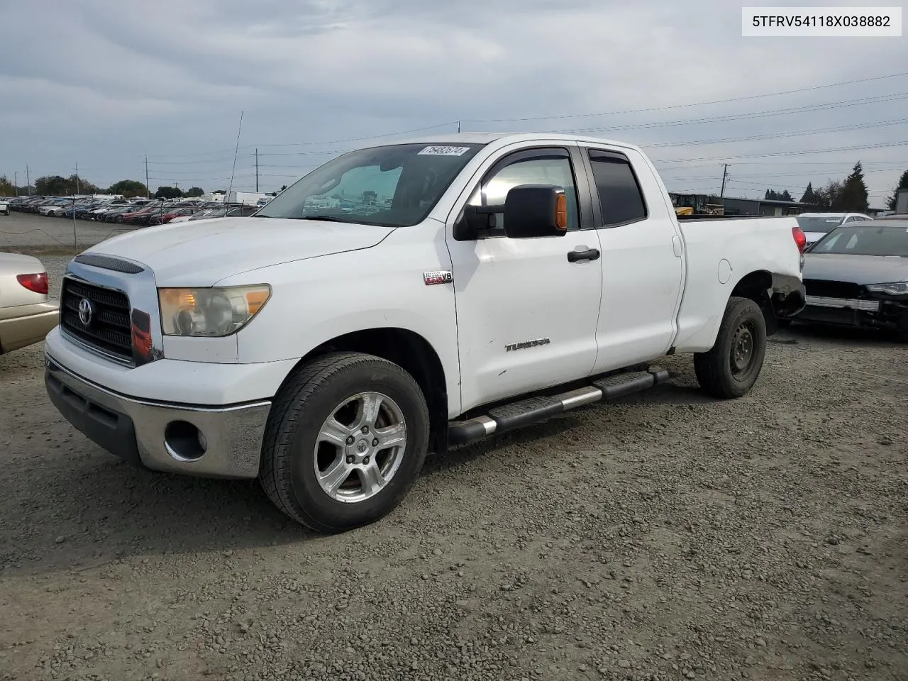 2008 Toyota Tundra Double Cab VIN: 5TFRV54118X038882 Lot: 75482674