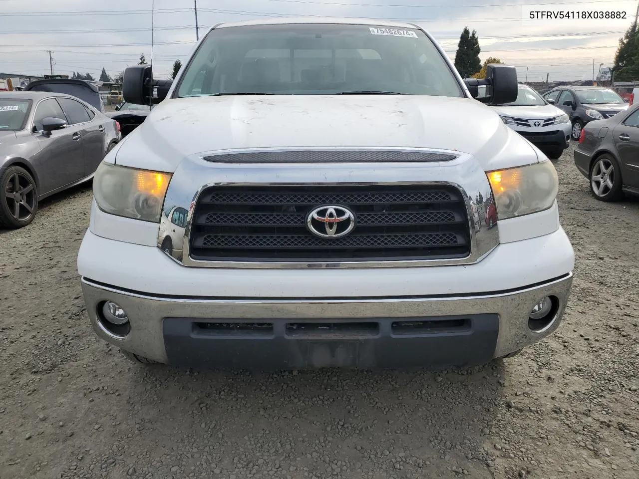 2008 Toyota Tundra Double Cab VIN: 5TFRV54118X038882 Lot: 75482674