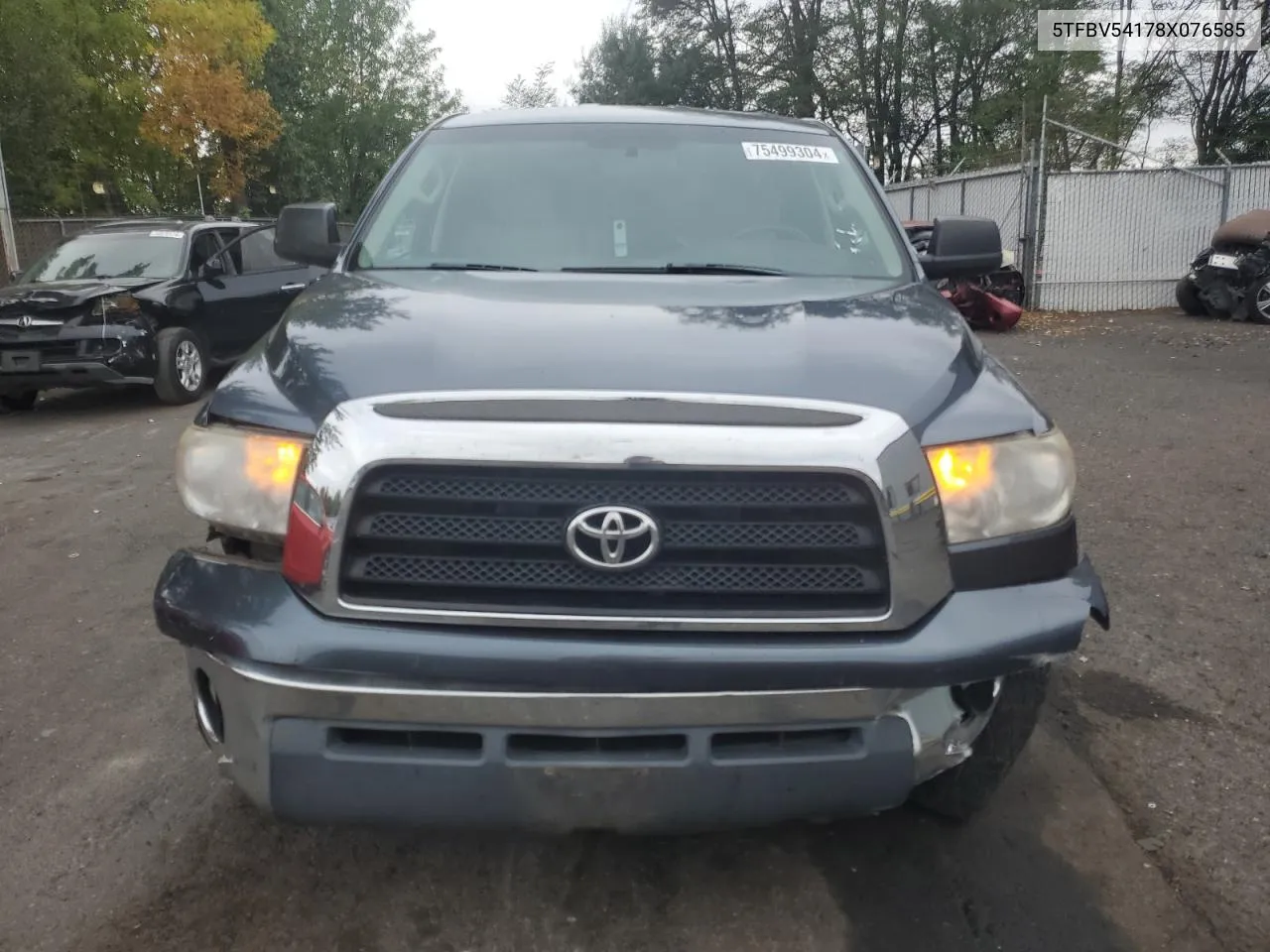 2008 Toyota Tundra Double Cab VIN: 5TFBV54178X076585 Lot: 75499304