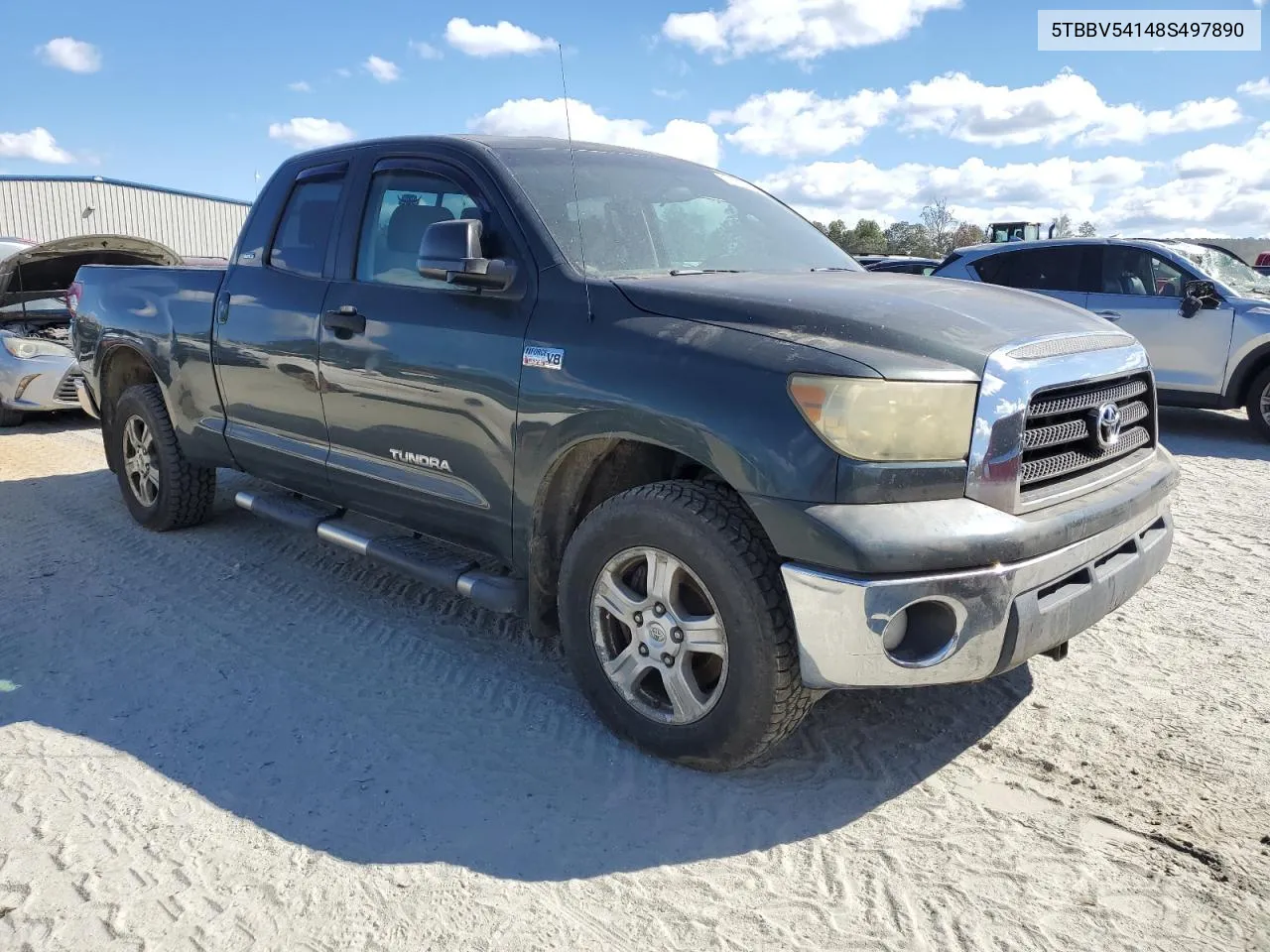 2008 Toyota Tundra Double Cab VIN: 5TBBV54148S497890 Lot: 75529384