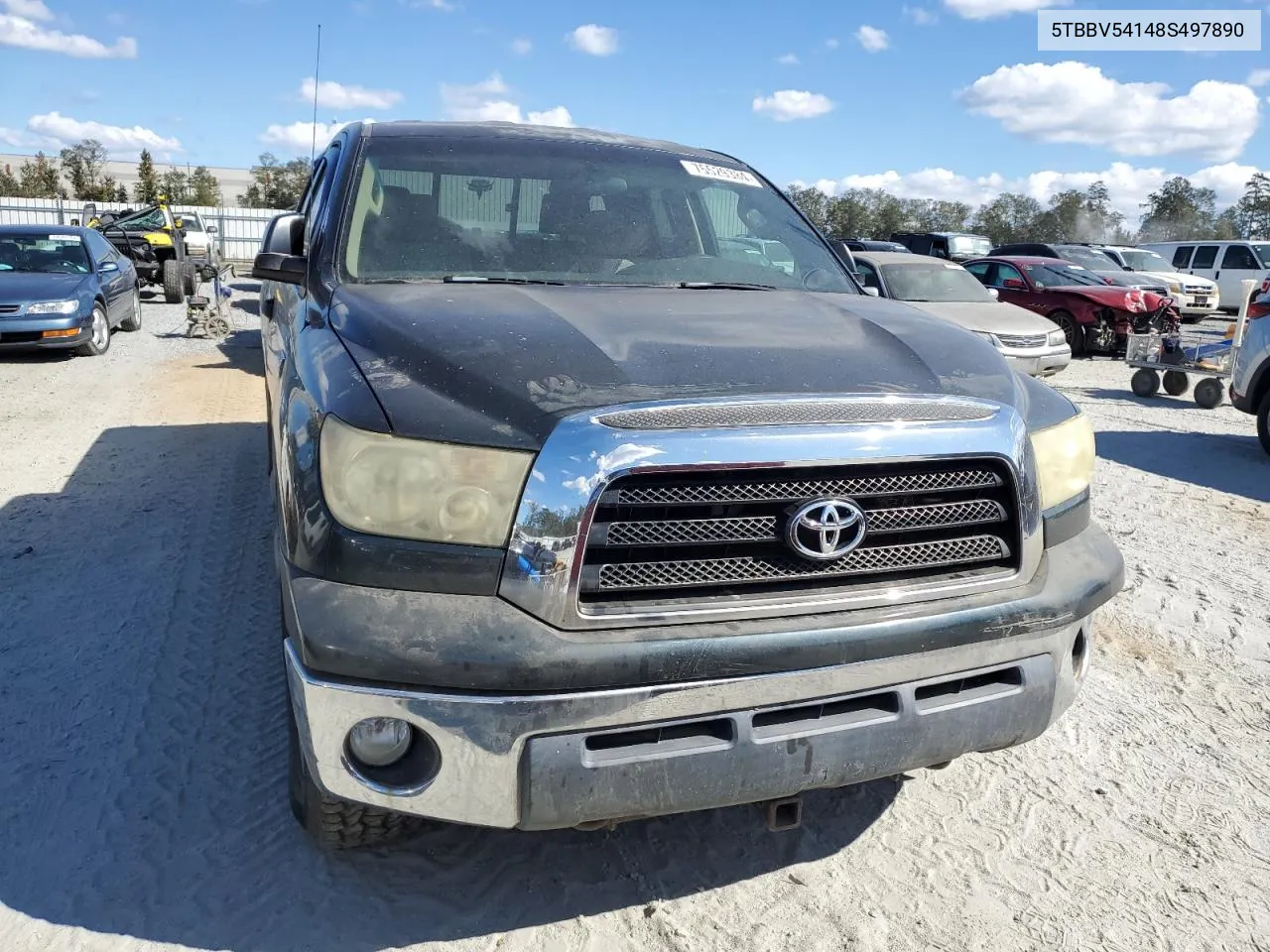 2008 Toyota Tundra Double Cab VIN: 5TBBV54148S497890 Lot: 75529384