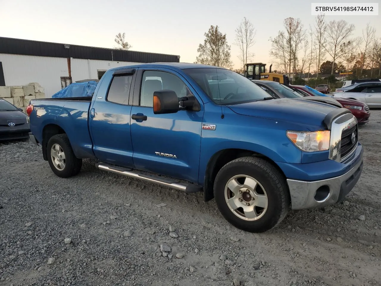 2008 Toyota Tundra Double Cab VIN: 5TBRV54198S474412 Lot: 76099384