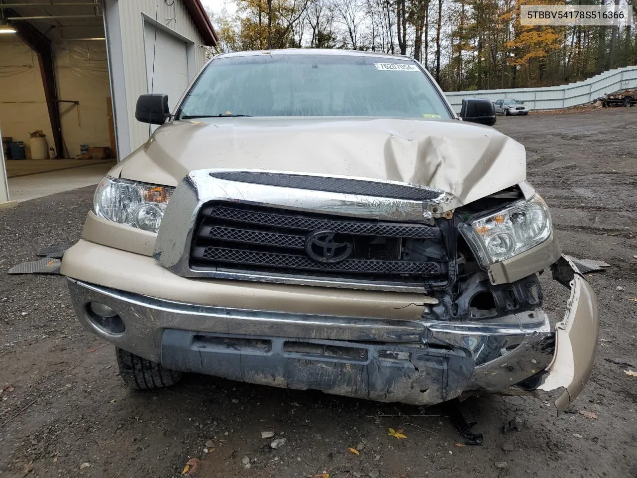 2008 Toyota Tundra Double Cab VIN: 5TBBV54178S516366 Lot: 76207054