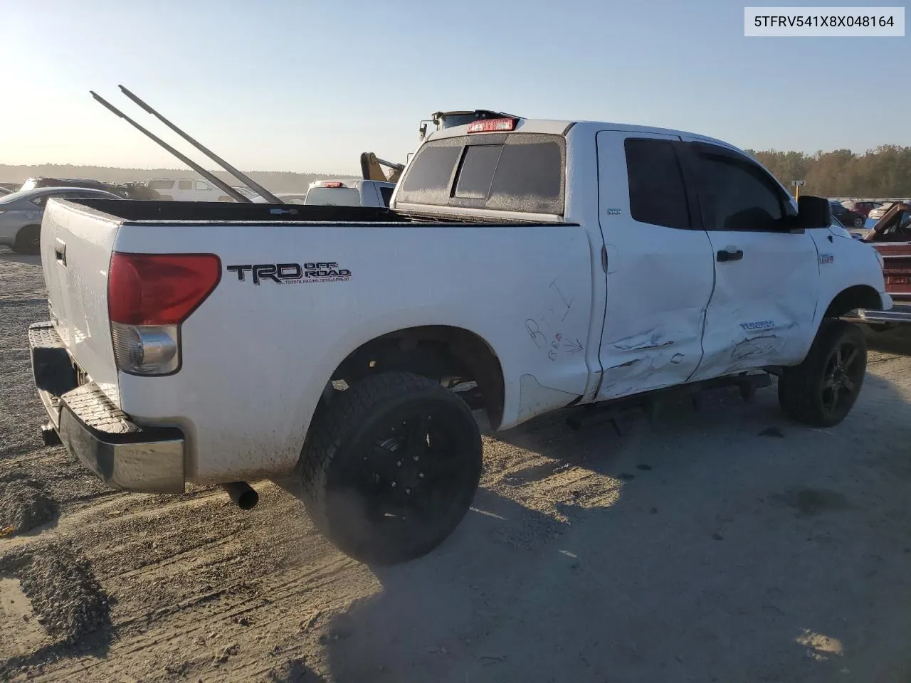 2008 Toyota Tundra Double Cab VIN: 5TFRV541X8X048164 Lot: 76224554