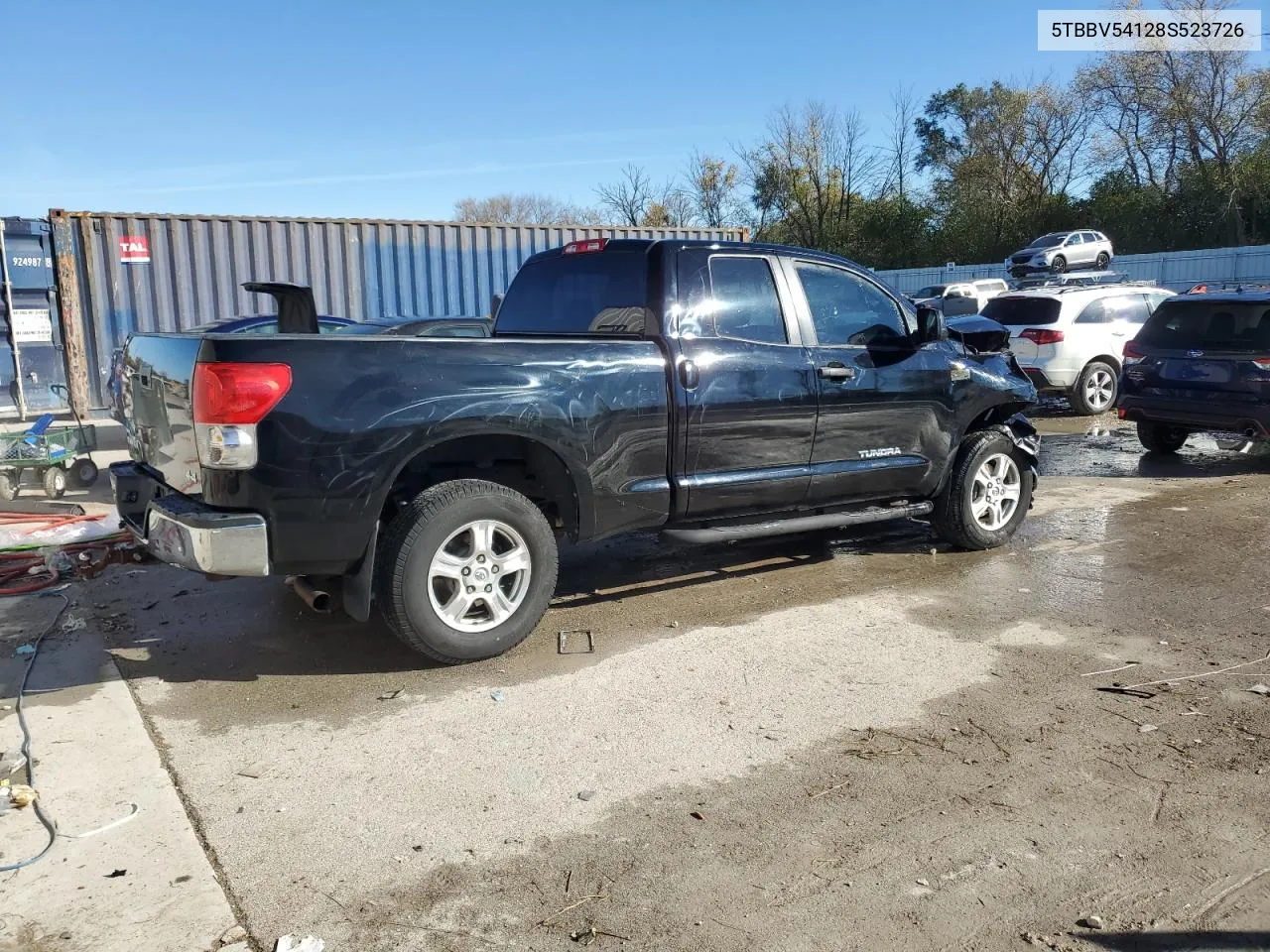 2008 Toyota Tundra Double Cab VIN: 5TBBV54128S523726 Lot: 76378704