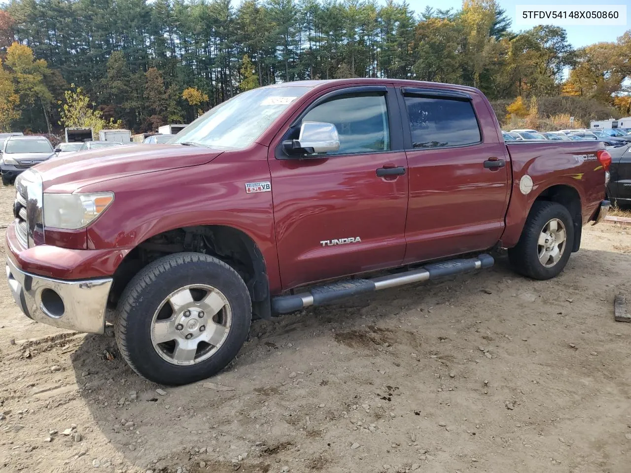 2008 Toyota Tundra Crewmax VIN: 5TFDV54148X050860 Lot: 76467414